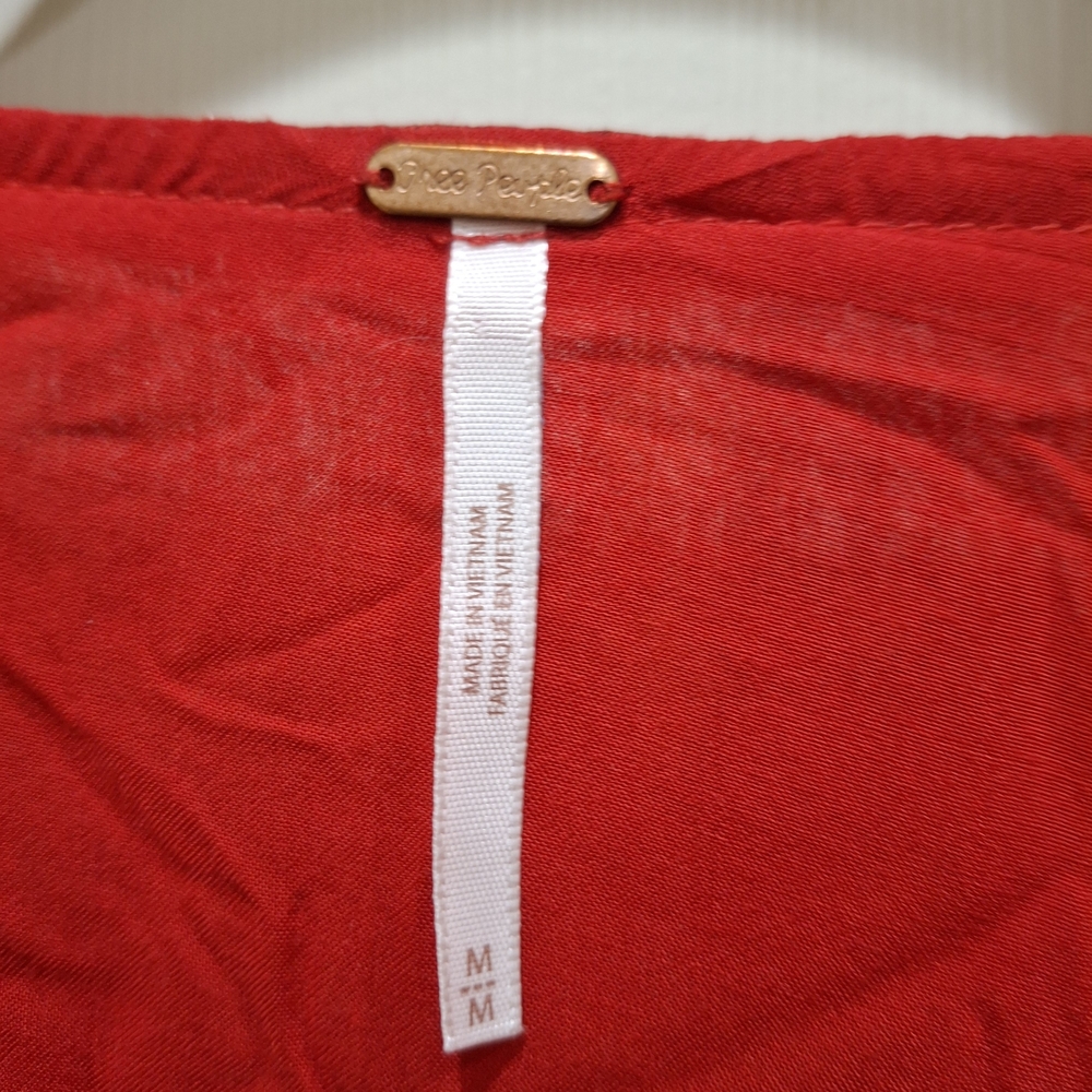 EUC Free People Closer To The Heart Red Dress, Sz M - Picture 2 of 3